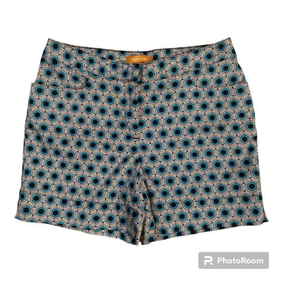 Ellen Tracy Pants - Women's Ellen Tracy Blue Geometric Print Shorts Size 6
